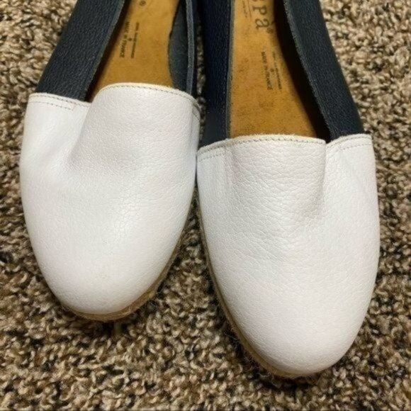 Zespa Leather Blue & White Flats Womens Size 39 - Picture 3 of 4